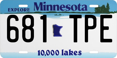MN license plate 681TPE
