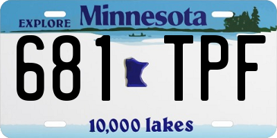 MN license plate 681TPF