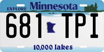 MN license plate 681TPI