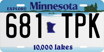 MN license plate 681TPK