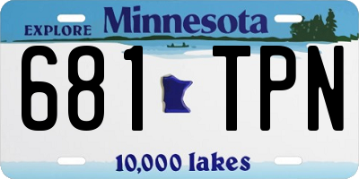 MN license plate 681TPN