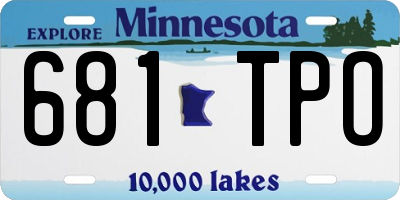 MN license plate 681TPO