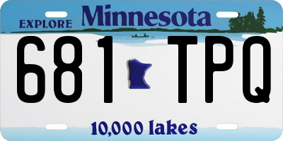 MN license plate 681TPQ