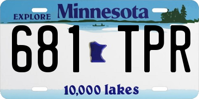 MN license plate 681TPR