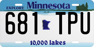 MN license plate 681TPU