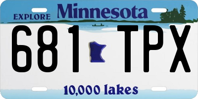 MN license plate 681TPX