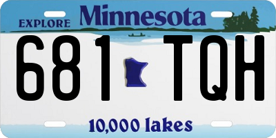 MN license plate 681TQH