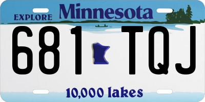 MN license plate 681TQJ