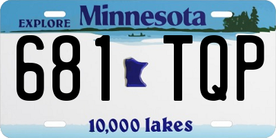 MN license plate 681TQP