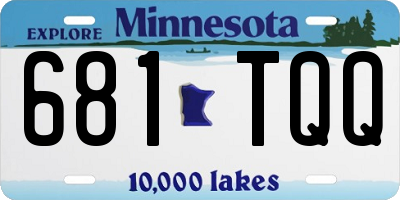 MN license plate 681TQQ