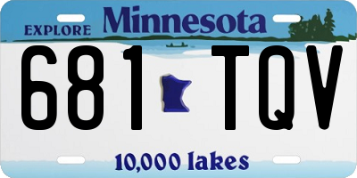 MN license plate 681TQV