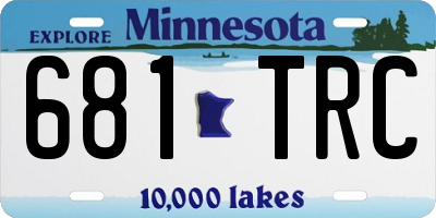 MN license plate 681TRC