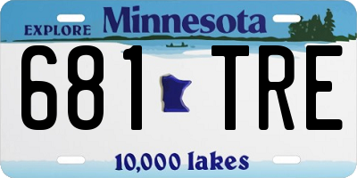 MN license plate 681TRE