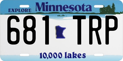 MN license plate 681TRP