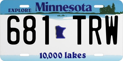 MN license plate 681TRW
