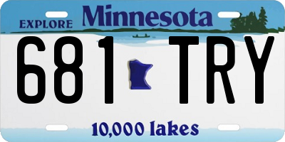 MN license plate 681TRY