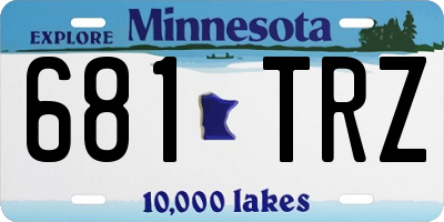 MN license plate 681TRZ