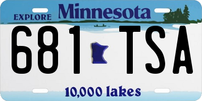 MN license plate 681TSA