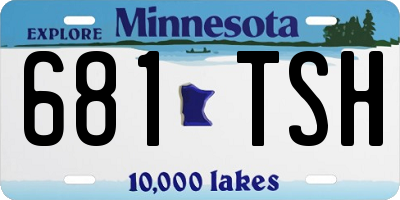 MN license plate 681TSH