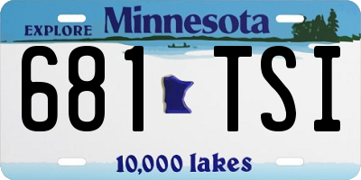 MN license plate 681TSI