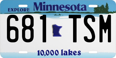 MN license plate 681TSM