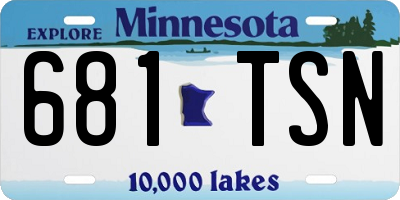 MN license plate 681TSN
