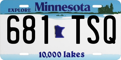 MN license plate 681TSQ