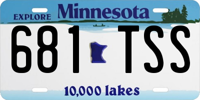 MN license plate 681TSS