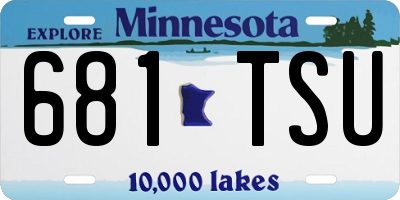 MN license plate 681TSU