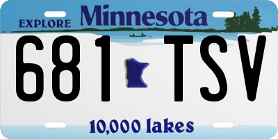 MN license plate 681TSV