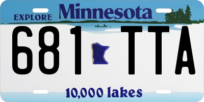 MN license plate 681TTA