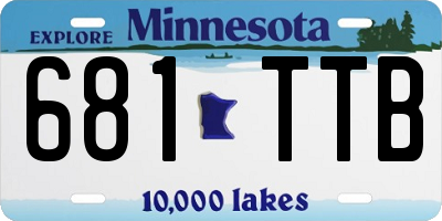 MN license plate 681TTB
