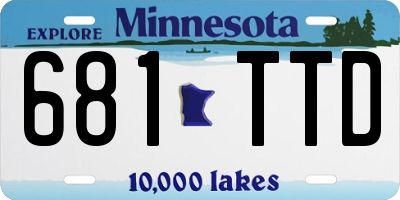 MN license plate 681TTD