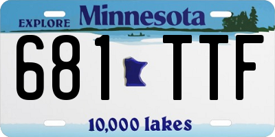 MN license plate 681TTF