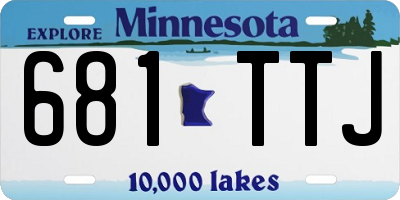 MN license plate 681TTJ