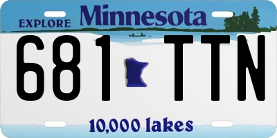 MN license plate 681TTN