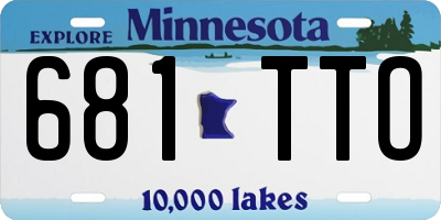 MN license plate 681TTO