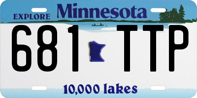 MN license plate 681TTP