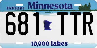 MN license plate 681TTR