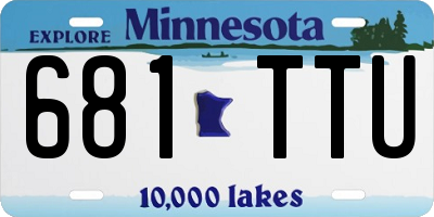 MN license plate 681TTU