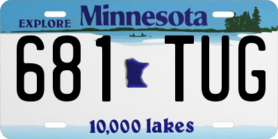 MN license plate 681TUG
