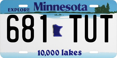 MN license plate 681TUT