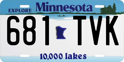 MN license plate 681TVK