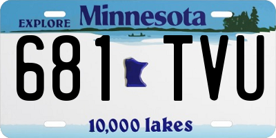 MN license plate 681TVU