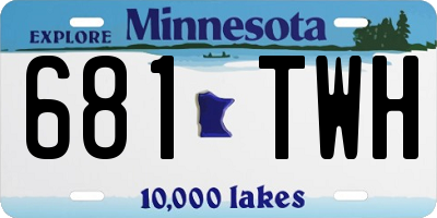 MN license plate 681TWH