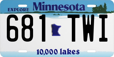 MN license plate 681TWI