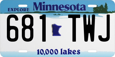 MN license plate 681TWJ