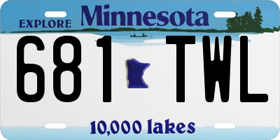 MN license plate 681TWL