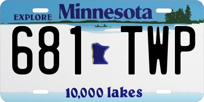 MN license plate 681TWP