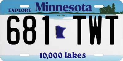 MN license plate 681TWT